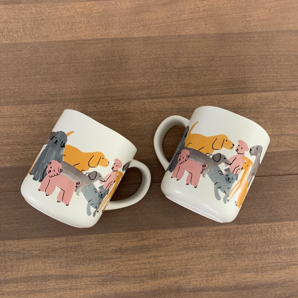 2 dog people mugs